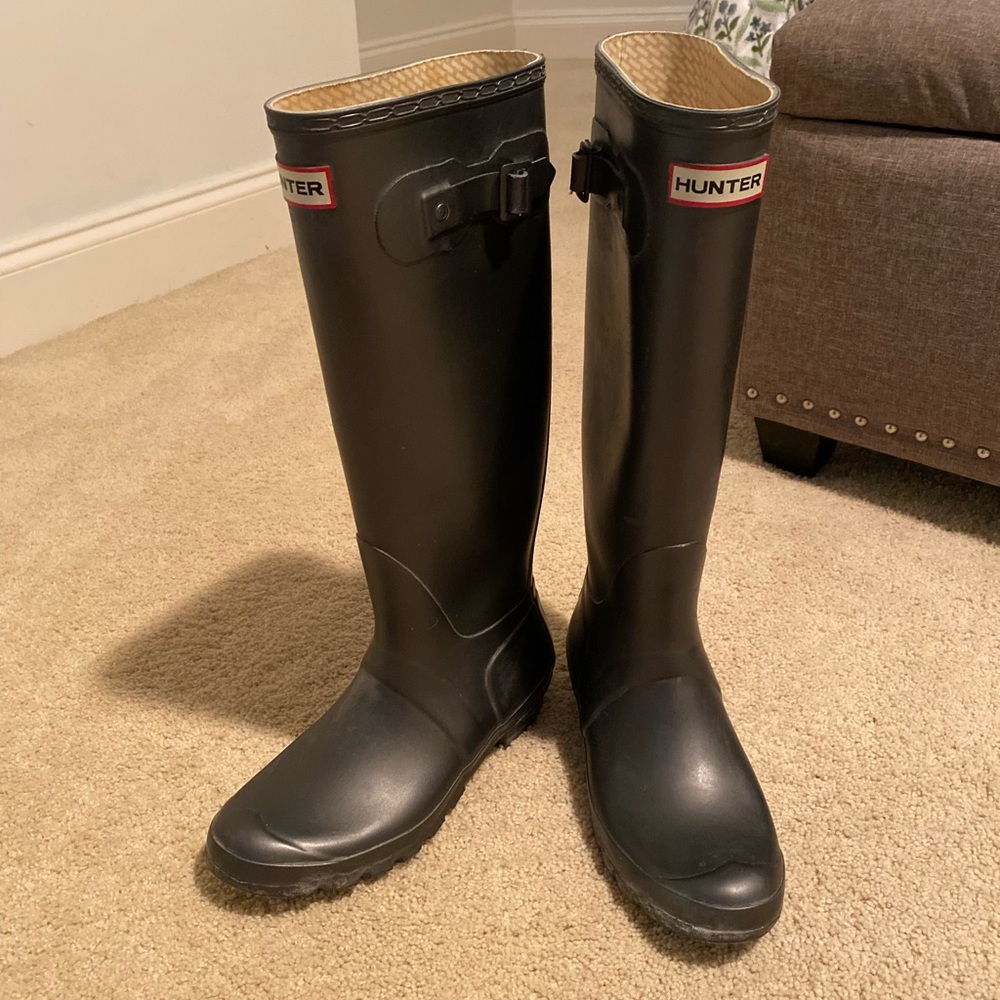 Iridescent Nebula Hunter Rain Boots | Metallic Grey